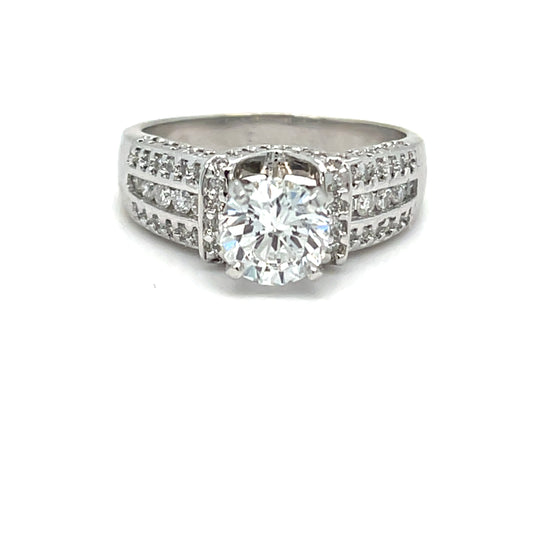 18k white gold diamond ring