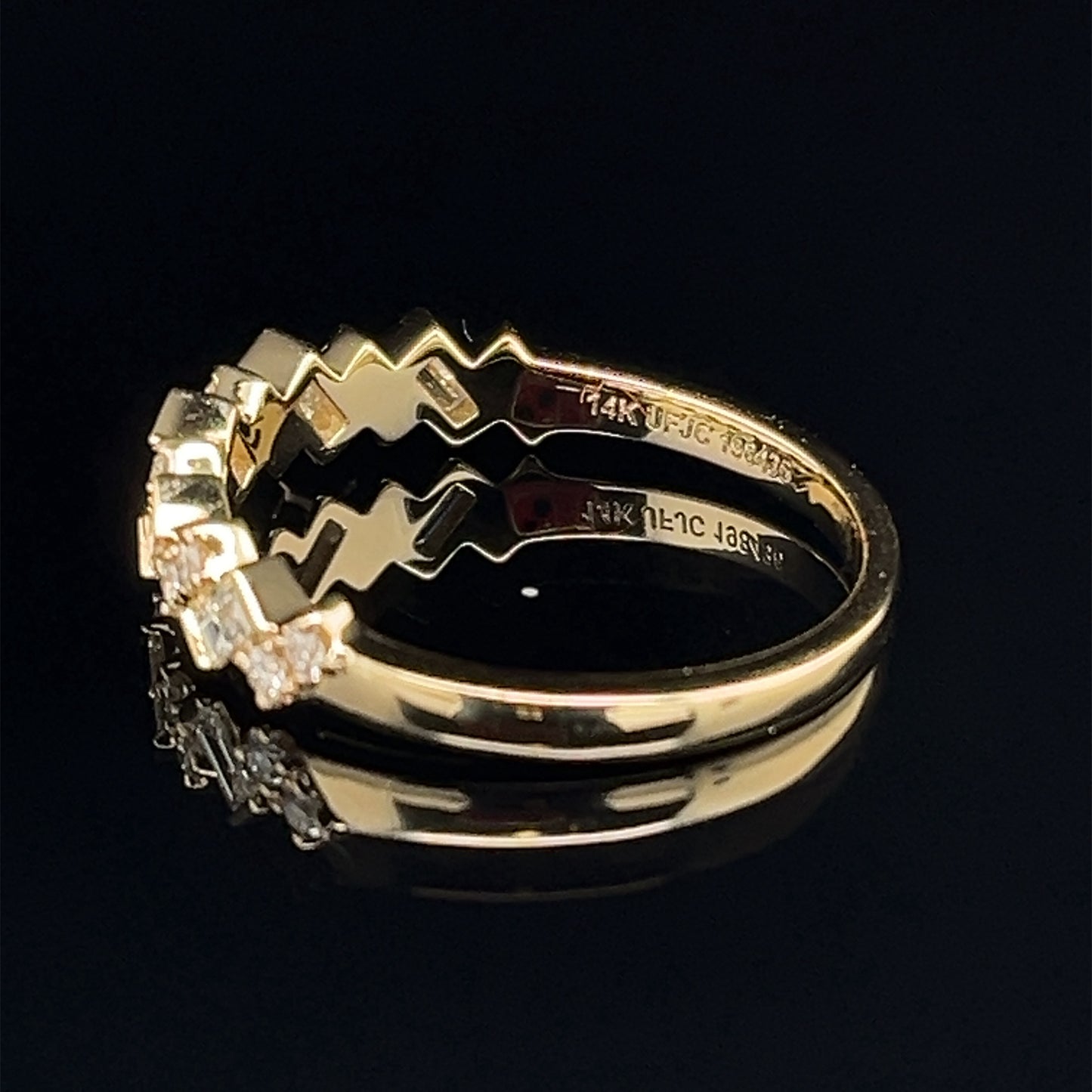 Diamond band ring with .3ctw baguette and round diamonds G/H color VS clarity size 7 177854-5